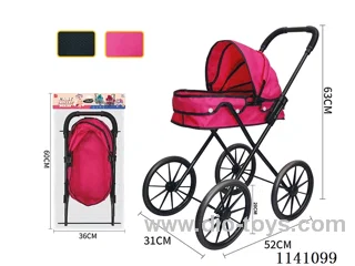 Classic Black. Pure red cloth Trolley (medium-large wheel)