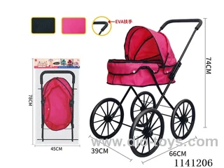 Classic Black. Pure Red cloth Trolley (Extra Large Wheel)
