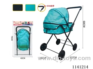 Classic Black. Green cloth Trolley (small wheel)