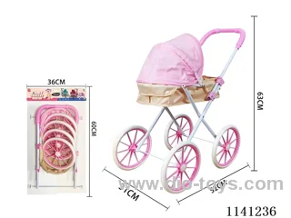 Pink and yellow duplex thick cloth Trolley (medium and large wheel)