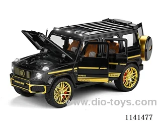 1:24 6-door Big G lighted alloy car model pull back(6pcs)
