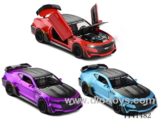 1:24 4-door Wasp lighted alloy car mould pull back(8pcs)