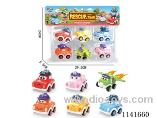 pull back Cartoon Car 6pcs