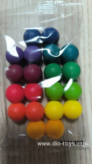 Beaded versatile design ball, rainbow colored large-sized ball, 2CM (20 pack) ABS