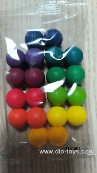 Stress relief puzzle bead with versatile shape, red small size ball, 2CM (20 pack), made of PP material in opp bag