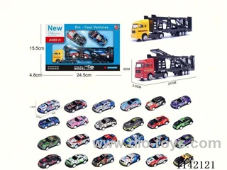Alloy trailer hitch carries 4 sports cars (pull back)