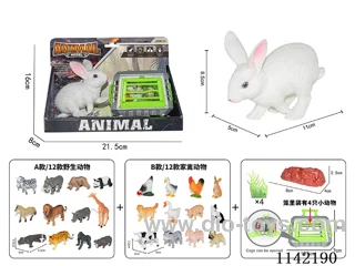 White Rabbit + Animal Cage Combo Set