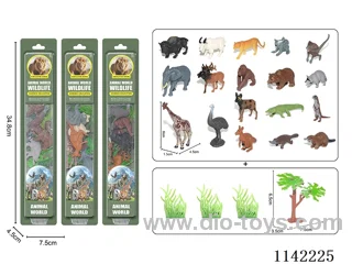 3 Wild animals in packs of 6