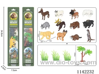 12 Wild animals in packs of 6