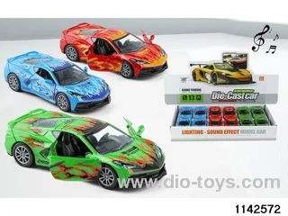 1:32 Alloy Pull Back Car W L/M