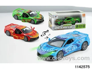 1:32 Alloy Pull Back Car W L/M