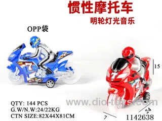 Inertia motorbike - transparent wheels - music with lights
