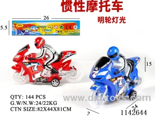 Inertia motorbike - transparent wheels - with lights