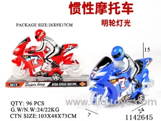 Inertia motorbike - transparent wheels - with lights