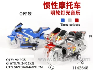 Inertia motorbike - transparent wheels - with lightsMusic