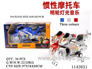 Inertia motorbike - transparent wheels - music with lights