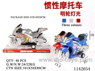 Inertia motorbike - transparent wheels - with lights