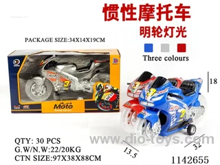 Inertia motorbike - transparent wheels - with lights