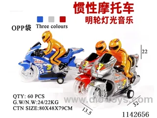 Inertia motorbike - transparent wheels - with lightsMusic