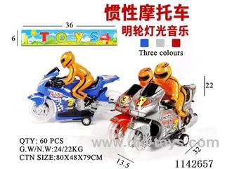 Inertia motorbike - transparent wheels - music with lights