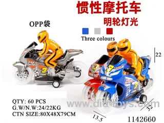 Inertia motorbike - transparent wheels - with lights