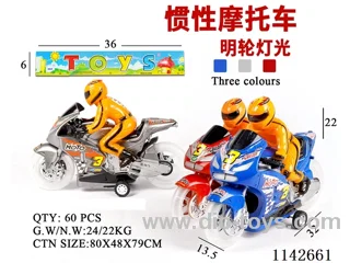 Inertia motorbike - transparent wheels - with lights