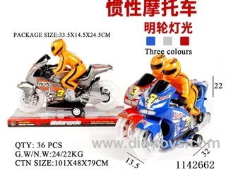 Inertia motorbike - transparent wheels - with lights