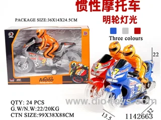 Inertia motorbike - transparent wheels - with lights