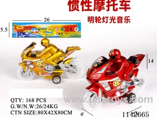 Inertia motorbike - transparent wheels - music with lights