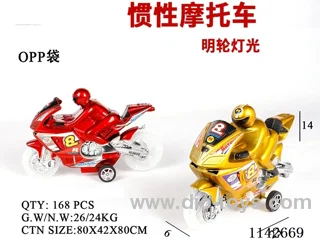 Inertia motorbike - transparent wheels - with lights