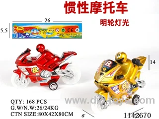 Inertia motorbike - transparent wheels - with lights