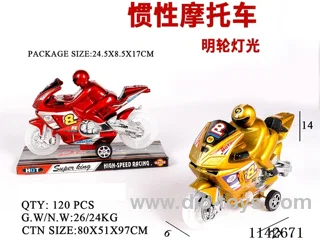 Inertia motorbike - transparent wheels - with lights