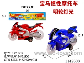 Inertia motorbike - transparent wheels - with lights