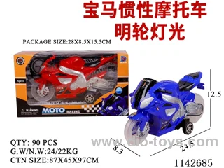 Inertia motorbike - transparent wheels - with lights