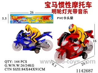Inertia motorbike - transparent wheels - music with lights