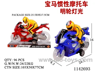 Inertia motorbike - transparent wheels - with lights
