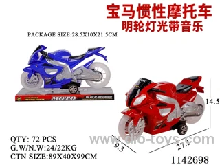Inertia Motorbike - transparent Wheels - Music with Lights