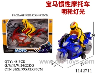 Inertia motorbike - transparent wheels - with lights