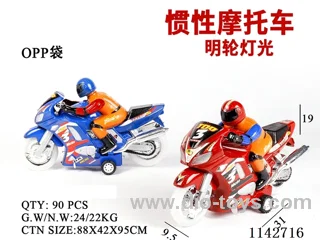 Inertia motorbike - transparent wheels - with lights