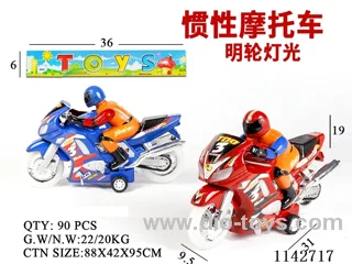 Inertia motorbike - transparent wheels - with lights