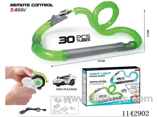 RC Glow-in-the-Dark High Speed Tube Car includes battery