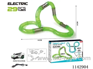 B/O Glow-in-the-Dark High Speed Tube Car includes battery