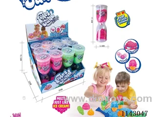 Expanded Snowflake Sand 12 cans*6 colours (Long Hourglass Jar/40g*12/Display Box)