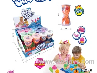 Expanded Snowflake Sand 12 cans*6 colours (Wide Bottle Hourglass Jar/50g*12/Display Box)
