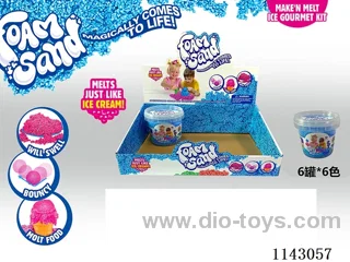 Reduced pressure expanded snowflake sand - display box 6 cans (90g*6 cans*6 colours)
