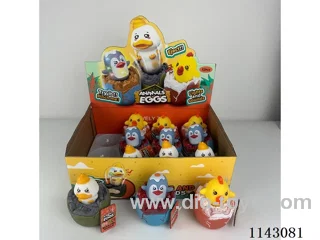 12PCS Animal Eggs Stretching Head Pinch and Breathe Dragon