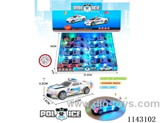 Electric colourful lighted Mingben police car