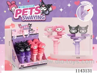 Fun Stress Reducing Spinning Pet Kurumi/Melody (with Whistle) Display Case