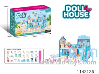 Fantasy Ice Theme House with Lights (Folding Storage Model)