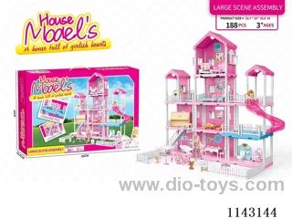 DIY assembling villa with lights (full injection moulding)